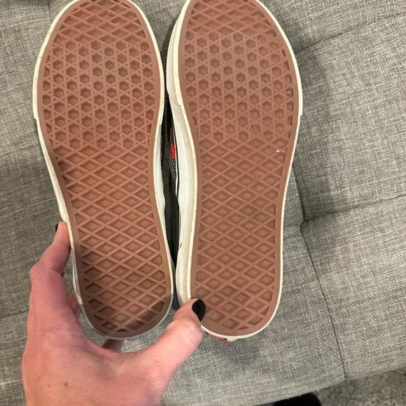 Vans Red and Black Checkerboard Slip-Ons - Picture 3 of 4